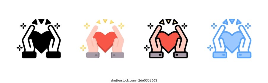 Elemento De Ícone De Compaixão Para Design E Vetor