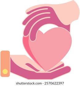 Compassion Icon - Flat Color Style - People Pleaser Theme