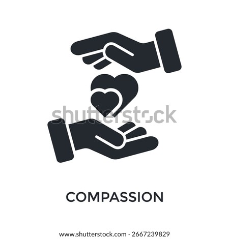 Compassion Icon Glyph Style. Vector Illustration For Graphic Design