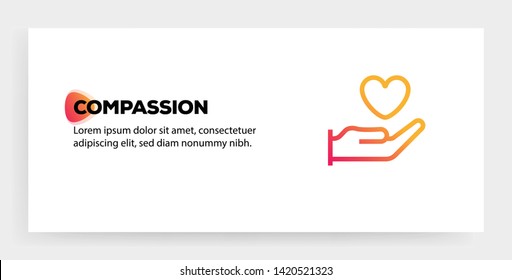 COMPASSION ICON AND ILLUSTRATION CONCEPT