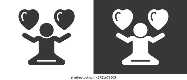 Conjunto De Iconos De Compasión Colección De Vector Aislado En Blanco Y Negro