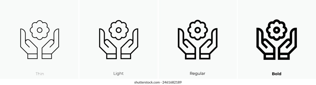 compassion icon. Thin, Light Regular And Bold style design isolated on white background