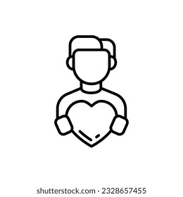 Compassion icon in vector. Illustration