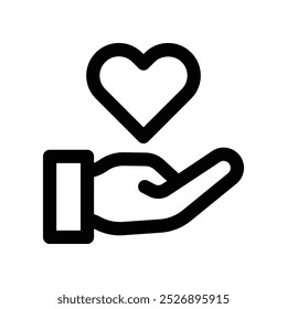 compassion icon. vector line icon for your website, mobile, presentation, and logo design.