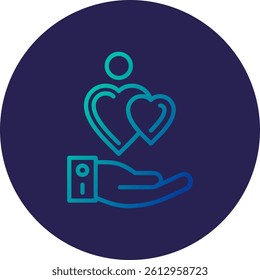 Compassion Line Circle Gradient Style