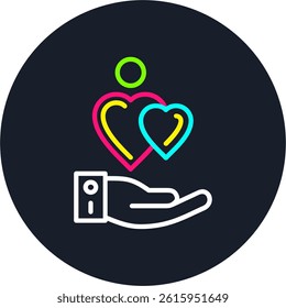 Compassion Line Multi Colour Circle