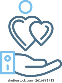 Compassion Line Two Colour Icon