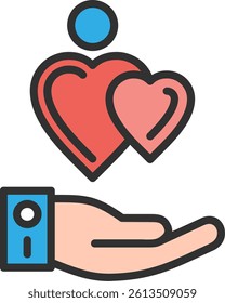 Compassion Outline Filled Style Icon