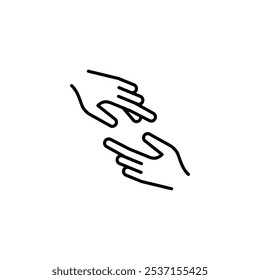 compassion thin outline icon vector design good for web or mobile app