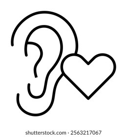 Compassionate Listening icon line vector illustration