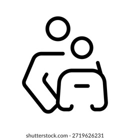 Conjunto de iconos de hogar de ancianos compasivos para el cuidado de ancianos, la vida asistida y el diseño de atención médica
