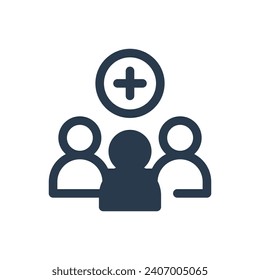Ilustración del icono vector de pacientes compasivos para el bienestar colaborativo
