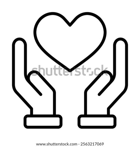 Compassionate Presence icon line vector illustration