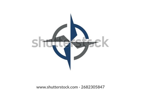 a compass-themed graphic image, with a white background. Vector graphic base.
