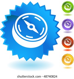 Compassweb button isolated on a background.