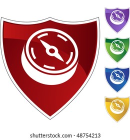 Compassweb button isolated on a background.