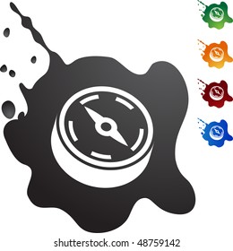 Compassweb button isolated on a background.