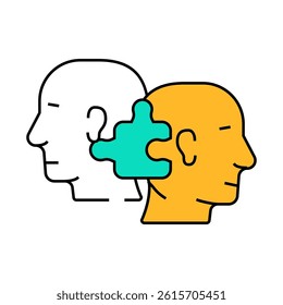 compatibility human line icon vector. compatibility human sign. isolated symbol illustration