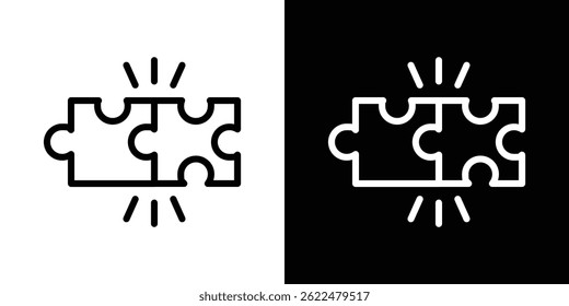 Ícone de compatibilidade forma gráfico simples clipart símbolo. linha fina contorno arte