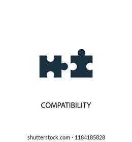 compatibility icon. Simple element illustration. compatibility concept symbol design. Can be used for web and mobile.