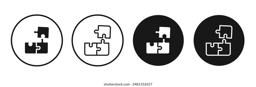 Compatibility vector icon set black filled and outlined style.