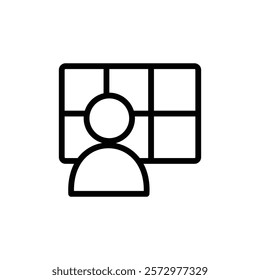 Compay portal icon flat editable icon mark