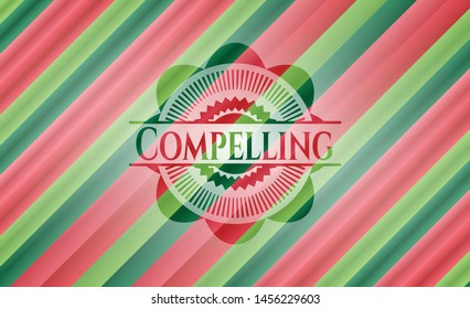 Compelling christmas emblem. Vector Illustration. Detailed.