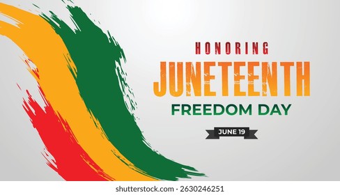 Um cartaz atraente comemorando o Dia da Emancipação do Juneteenth, destacando o significado histórico e a herança cultural.