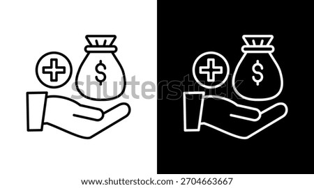 Compensation And Benefits White Icon Set Design