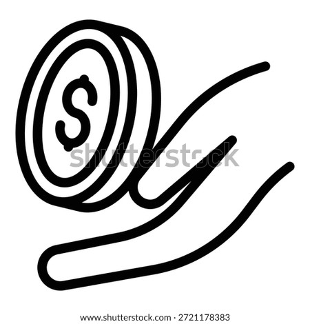 Compensation coins icon. Outline Compensation coins vector icon for web design isolated on white background
