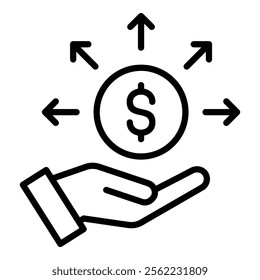 Compensation Disbursement Icon Element For Design