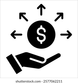 Compensation Disbursement Icon Element For Design