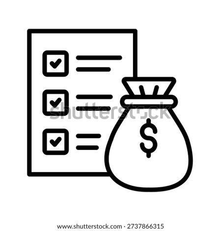 Compensation Form Outline Icon Vector Illustration