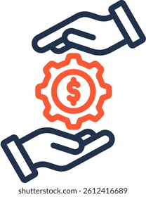 Compensation Icon Color Line Vector Illustration