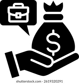 Compensation Icon Glyph Vector Illustration