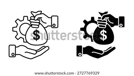 Compensation icon graphic design. Vector icon illustrations