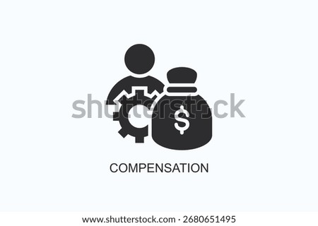 Compensation Icon Or Logo Isolated Vector Illustration