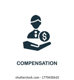 Compensation icon. Simple element from Crisis collection. Creative Compensation icon for web design, templates, infographics and more