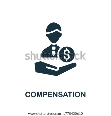 Compensation icon. Simple element from Crisis collection. Creative Compensation icon for web design, templates, infographics and more