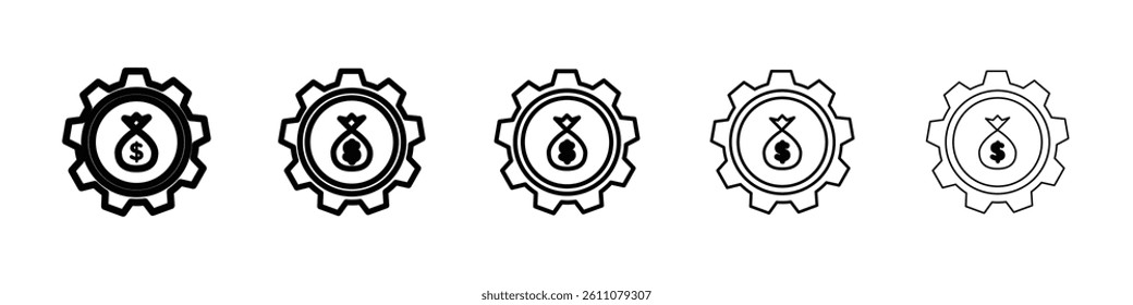 Compensation icon Symbol mark in Outline style