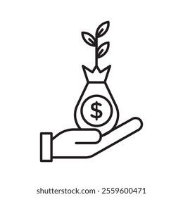 Compensation icon Thin line art collection
