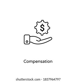 Compensation icon in vector. Logotype