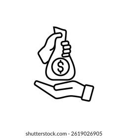Compensation Line Art Vector Icon