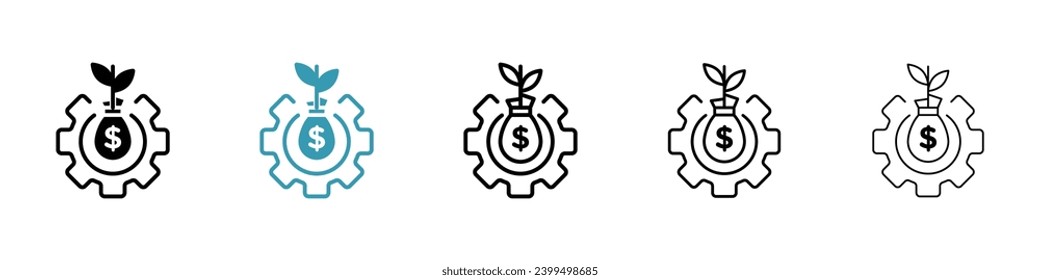 Compensation sign set. Worker insurance compensate for UI designs.