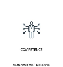 competence concept line icon. Simple element illustration. competence concept outline symbol design. Can be used for web and mobile UI/UX - Shutterstock ID 1341810488
