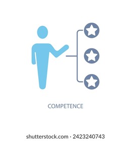 competence concept line icon. Simple element illustration. competence concept outline symbol design.