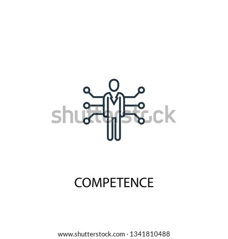 competence concept line icon. Simple element illustration. competence concept outline symbol design. Can be used for web and mobile UI/UX