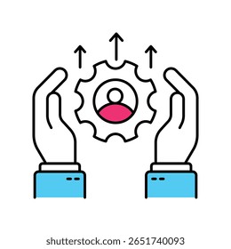 Competence Development Vector Filled outline illustration style icon. EPS 10 file
