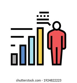 vector de icono de color experto de competencia. signo de experto de competencia. ilustración de símbolo aislado