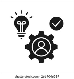 Icono de glifo de competencia Ilustración vectorial